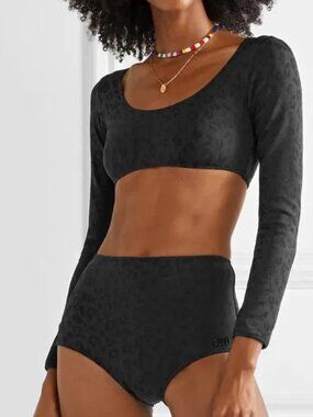 Solid & Striped THE GEORGIA BOTTOM in Jacquard Leopard